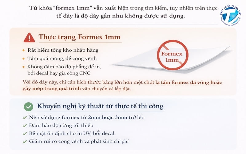 Có nên dùng formex 1mm không? 